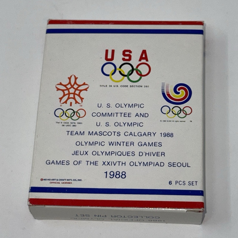 Worldwide Sponsor 1988 Olympic Games Set of Six  Olympic Pin Badge Set